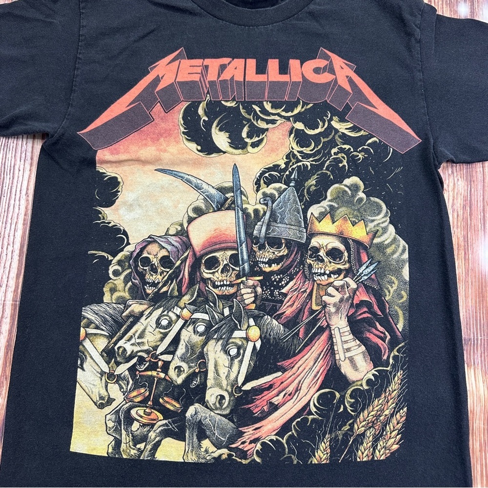 Y2K Metallica Four Horsemen Band Pushead Concert Tshirt Size Small - Picture 2 of 11